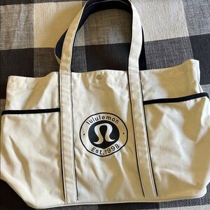 Lululemon Cream Tote Bag